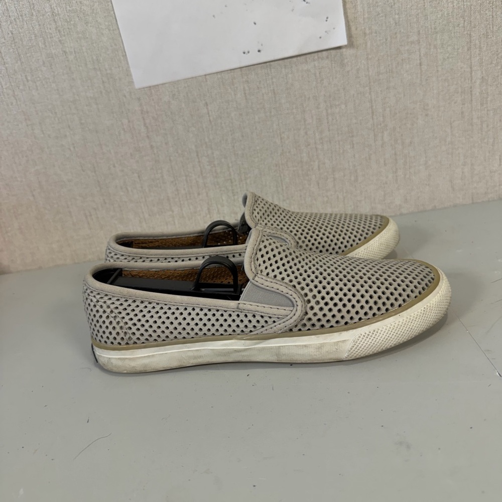 Sperry Top Sider Shoes Womens 6.5M Seaside Perf Sneakers‎ Gray STS95717